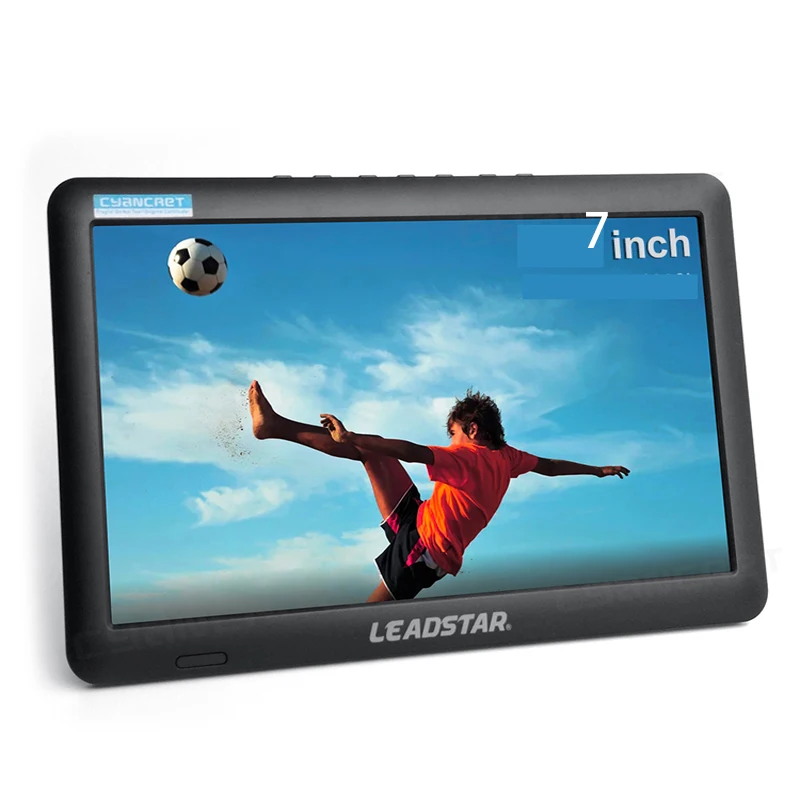 D7 7 Inch Portable Dvb-T2 Atsc Tdt Digital-Analog Mini Small Car Tv Support Usb Tf Mp4 H.265 Ac3 | Электроника