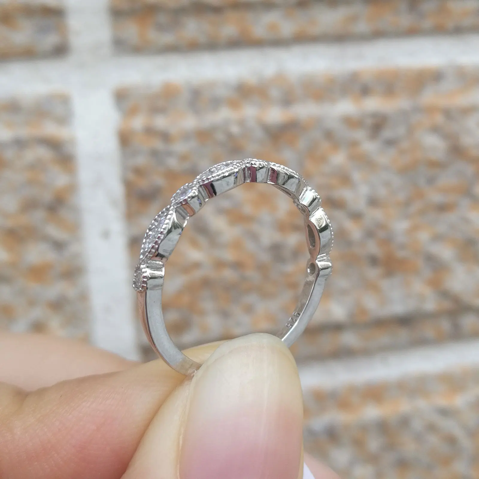 Женское Обручальное Кольцо Newshe серебряное кольцо в стиле арт-деко из натуральной