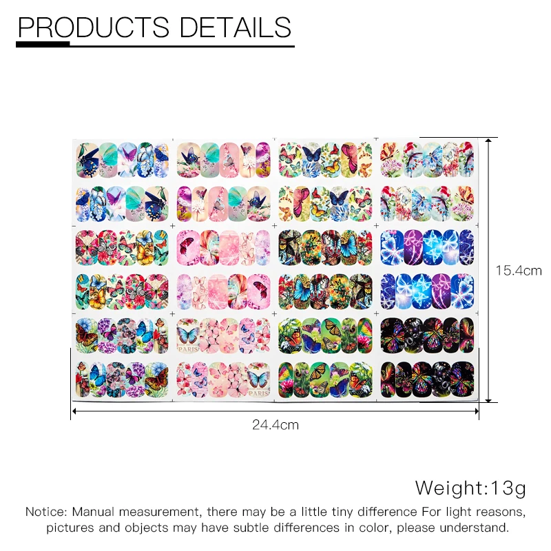 Набор наклеек для дизайна ногтей с четырьмя лилиями смешанные цвета цветочные