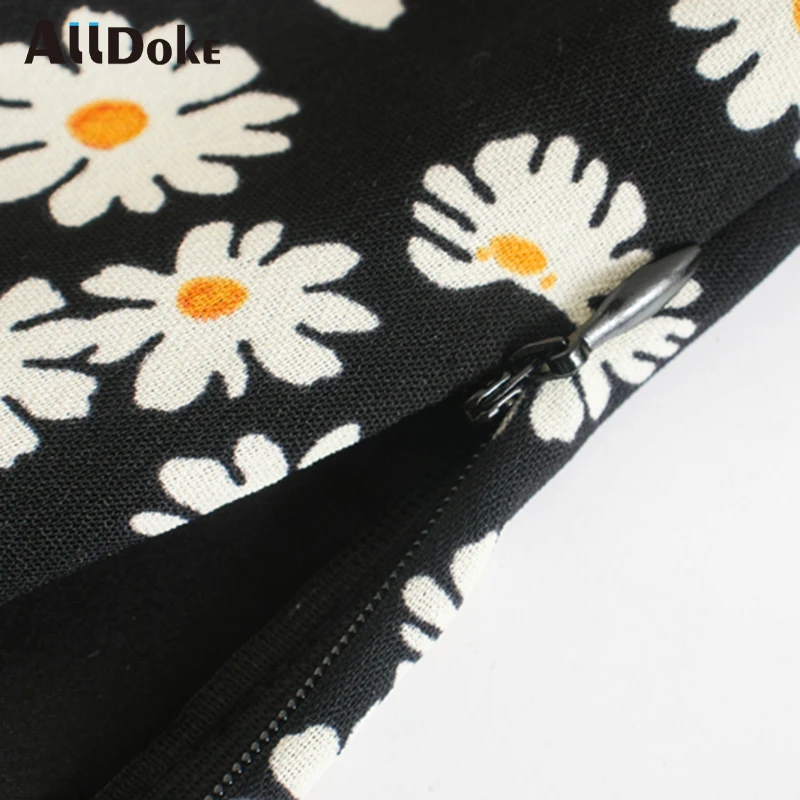 

ALLDOKE floral print vintage crop blouse women summer square collar short sleeve tops shirt femme ladies sexy blouses blusas