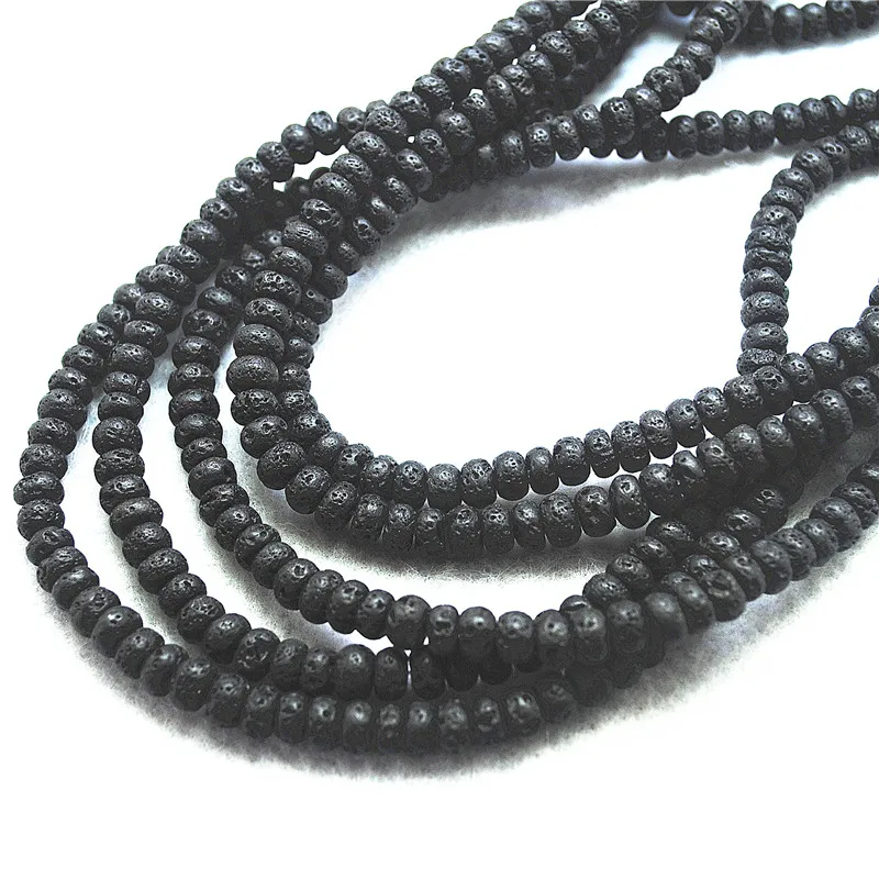 

58 шт. натуральная Лава форма Абака 3x6 мм бусины аксессуары для мужских ювелирных изделий, бесплатная доставка