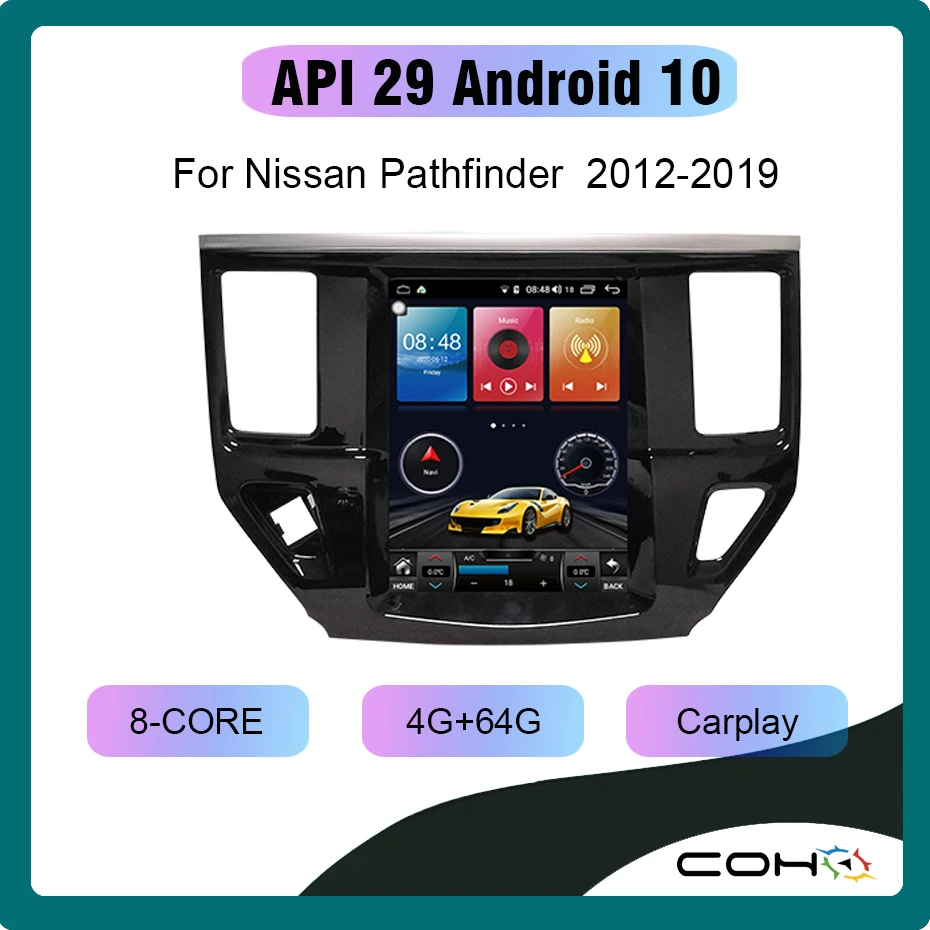 Android 10 0 8 Core 4 Гб + 64G навигации автомобиля радио для NISSAN Pathfinder 2012 2017|Автомагнитолы| |