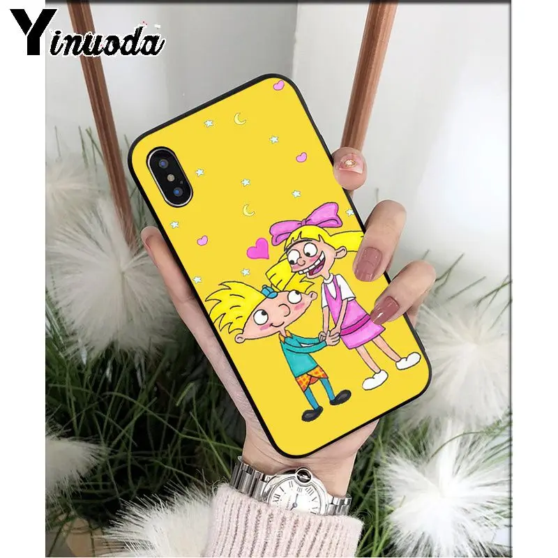 A12 Yinuoda Hey Arnold TPU силиконовый мягкий черный чехол для телефона iPhone 5 5Sx 6 7 7plus 8 8Plus X XS MAX XR - Цвет: A12