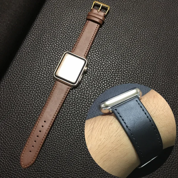 Производитель кожаных петель для Apple Watch серии 1 2 3 4 5 iWatch ремешок 42 мм 38 40 44