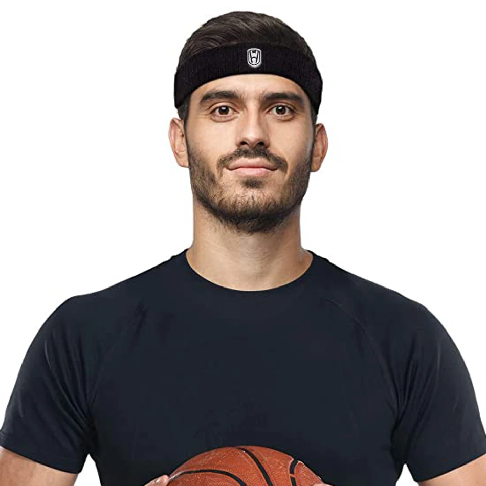 WorthWhile Cotton Athletic Headband Elastic Sweatbands Women Men Basketball Sports Gym Fitness Sweat Band Volleyball Tennis | Спорт и