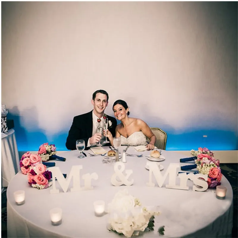 Свадебные украшения Nicro 3 шт/набор Mr& Mrs Mariage Декор День Рождения украшения День Святого Валентина белые буквы Свадебный знак