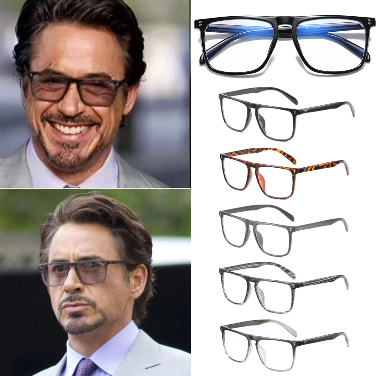 Новинка анти синий светильник очки Tony Stark блокирующий фильтр для очков уменьшает