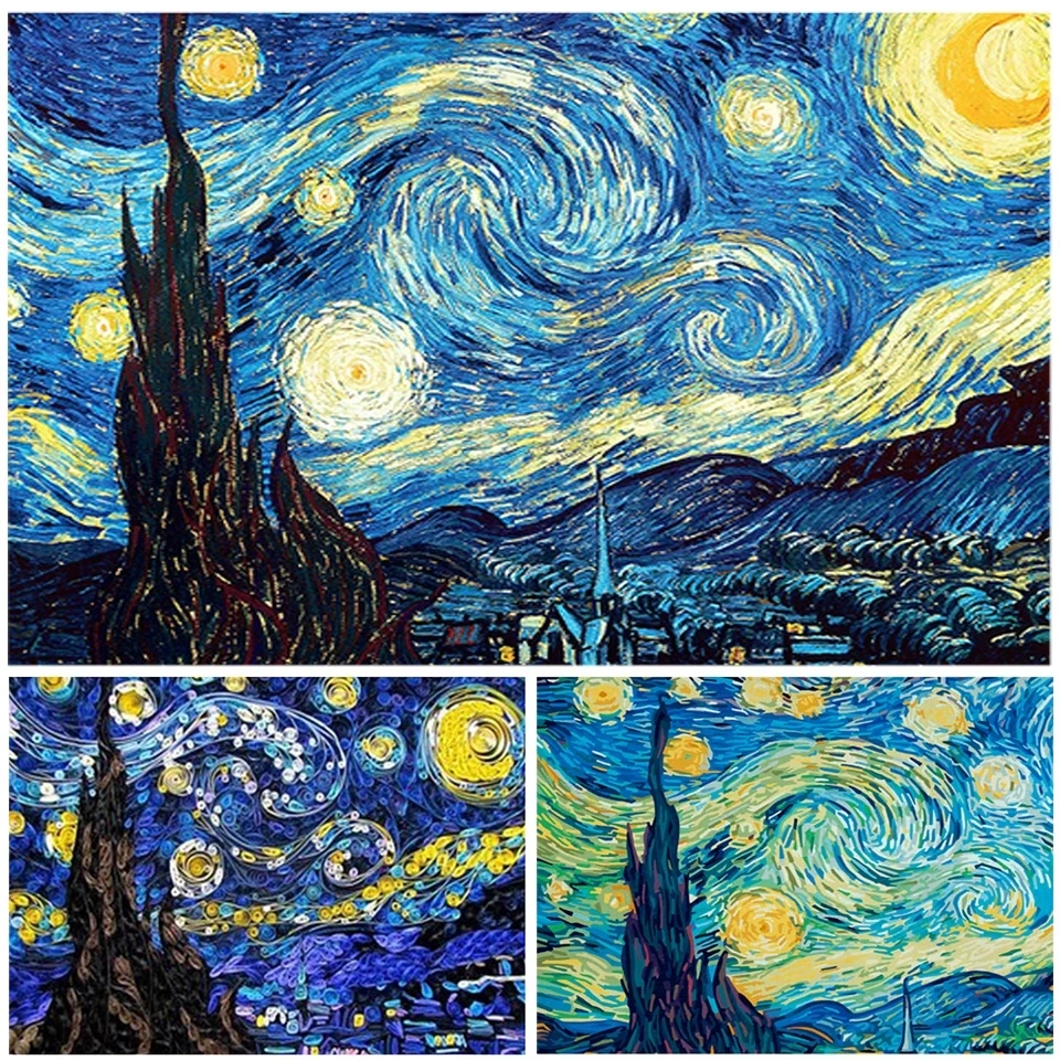 

Картина из страз 5D "сделай сам", картина из картины Ван Гога, вышивка крестом, Набор для вышивки абстрактной мозаики, Настенная картина, домаш...