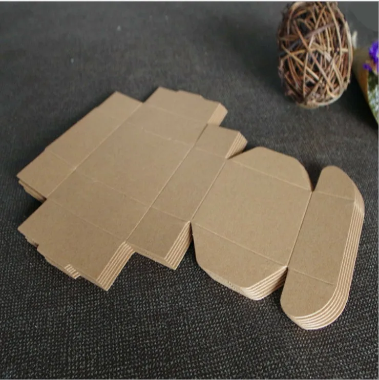 

Natural Kraft paper gift packaging box,small craft box folding kraft paper,brown handmade soap paper cardboard box