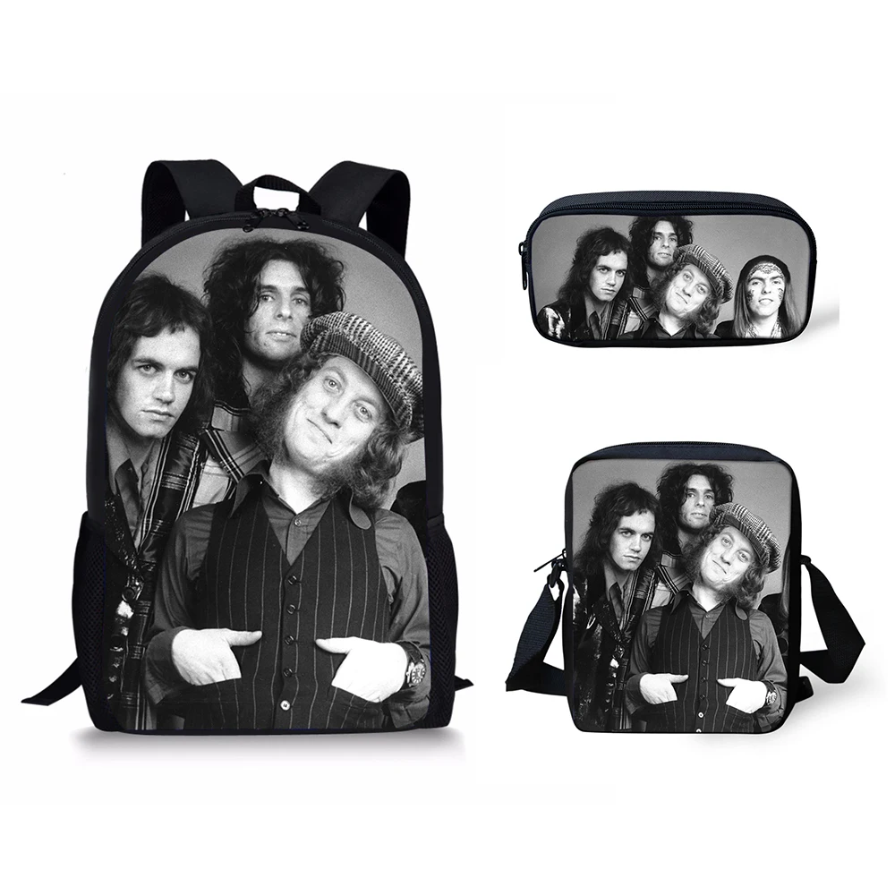 HaoYun The Queen Band School Bags for Boys 3pc/set Students School Supplies School Backpack Bookbag With Mini Flaps Bag Satchel