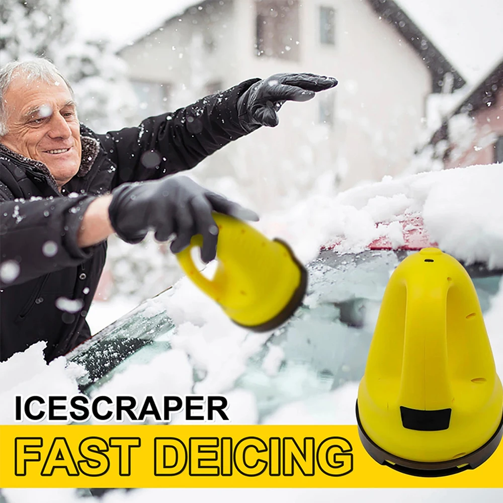 1PCS Car Ice Scraper Electric Heated Snow Removal USB Rechargeable Ice Scraper Auto Car Window Windshield Glass Defrost Clean