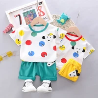 childrens summer clothes boy cotton suit foreign two piece suit xia toddler new boy handsome korean version of the tide