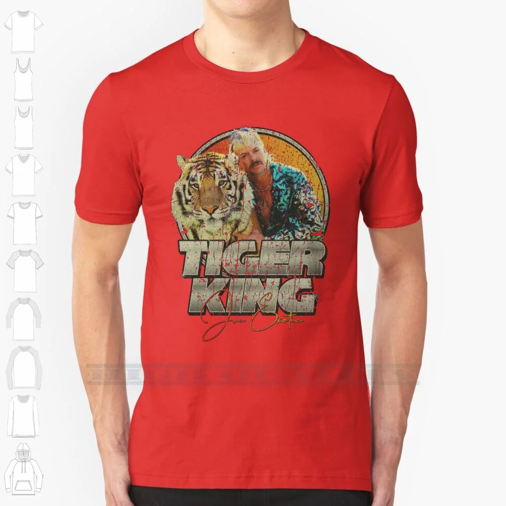 Новейшая модная дизайнерская хлопковая Футболка с принтом Tiger King 6xl большой