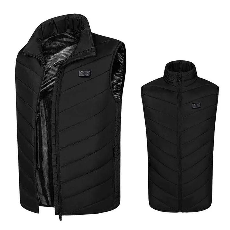 

Men 9 Heating Jacket Winter Warm Usb Heating Vest Smart Thermostat Hooded Heated Clothing Waterproof Warm Padded Jacket S-4xl