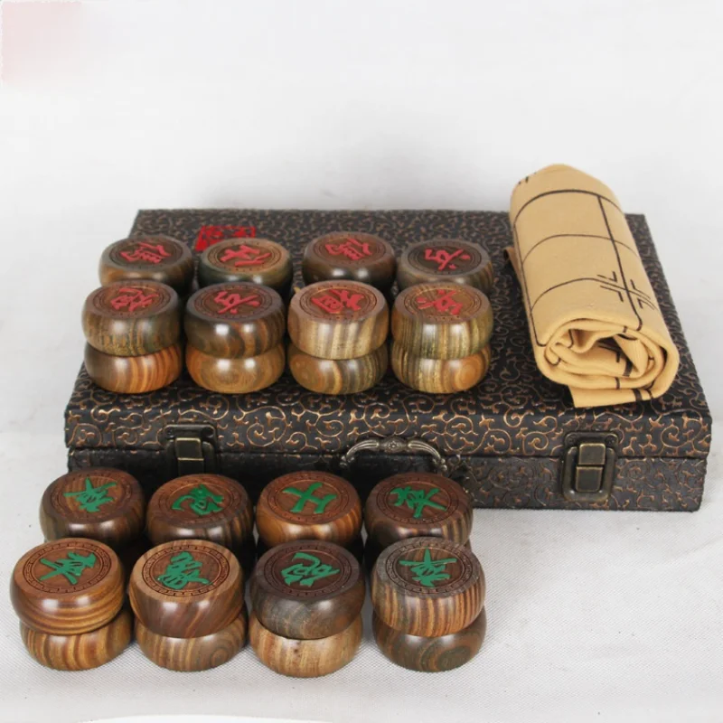 Green Sandalwood Chinese chess set business gift box set