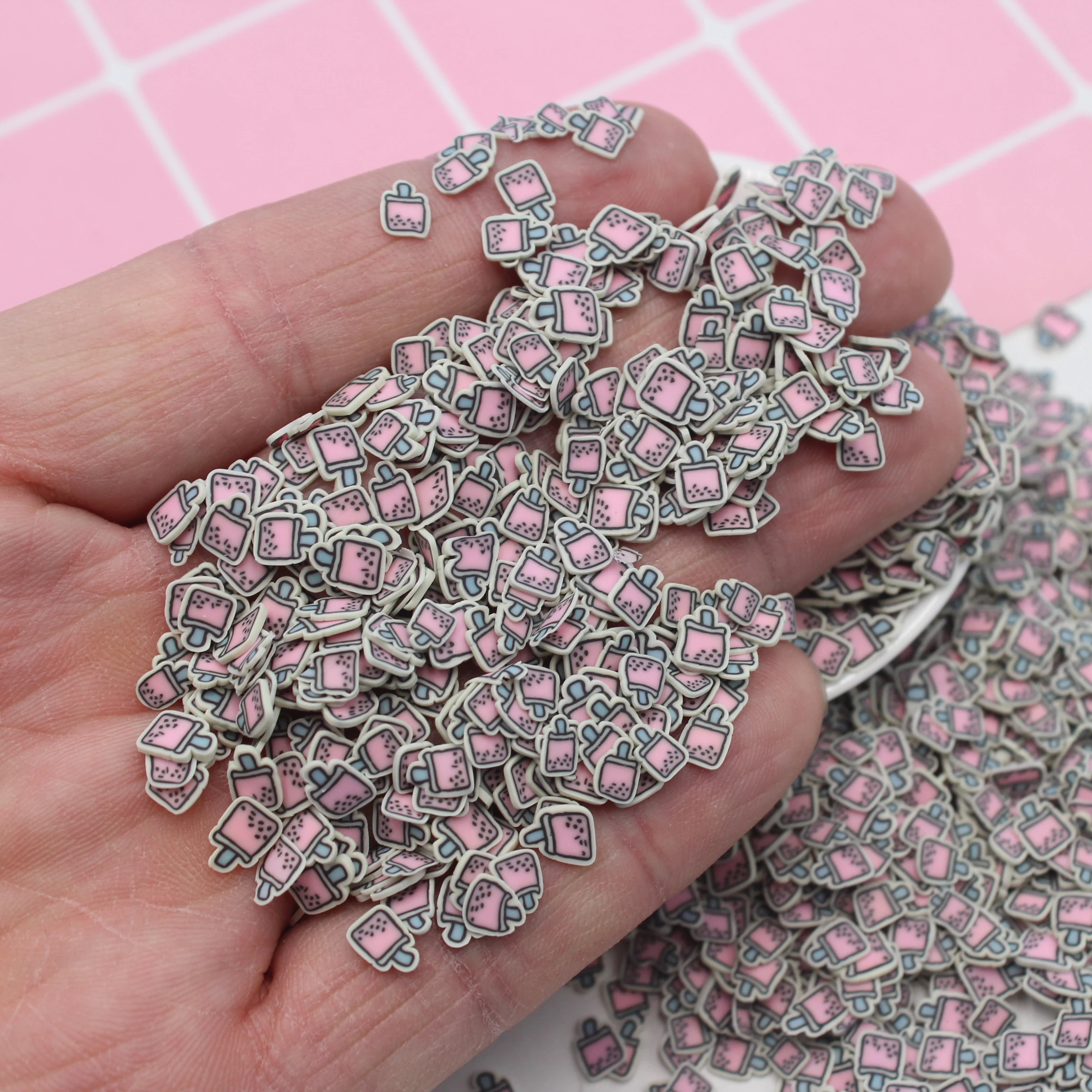 100 г/лот молочно-Чай ломтиков из полимерной глины жемчужный молочный Чай мягкая