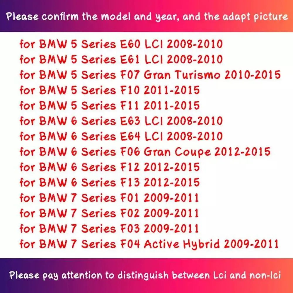 

E60 LCI Real Carbon Fiber/ABS Car Side Rearview Mirror Cover 51167187431 51167187432 for BMW F10 F11 E61 F01 F02 E63 E64 F12 F13