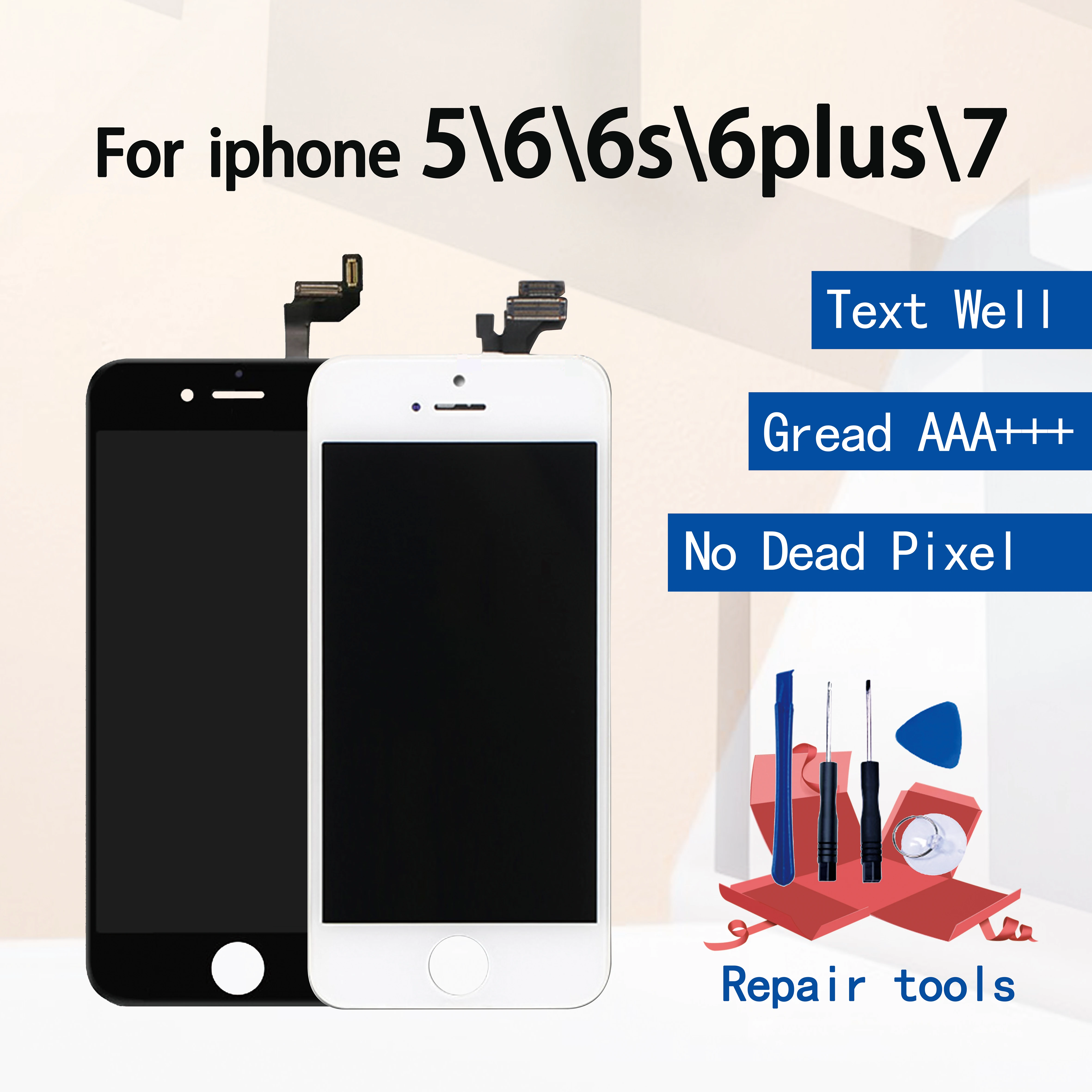 Класс AAA + для iPhone5 7 6 6P 6S Plus ЖК дисплей с 3D силой сенсорный экран дигитайзер сборка