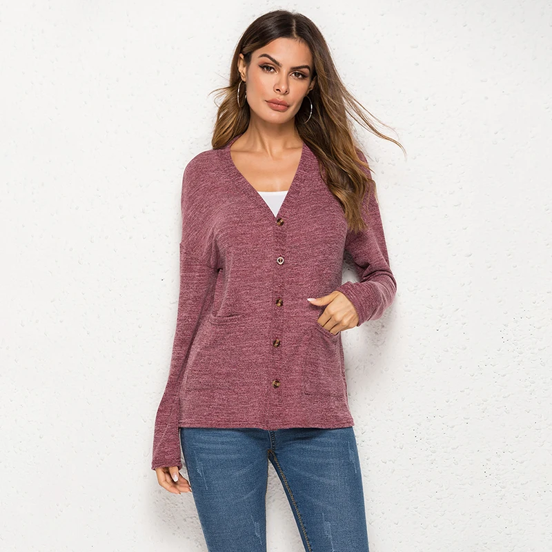 

Casual Cardigans 2021 Spring Autumn Outerwear for Women Single Breasted Sweater Coat Long Sleeve Knitted Sweaters Ladies Casual