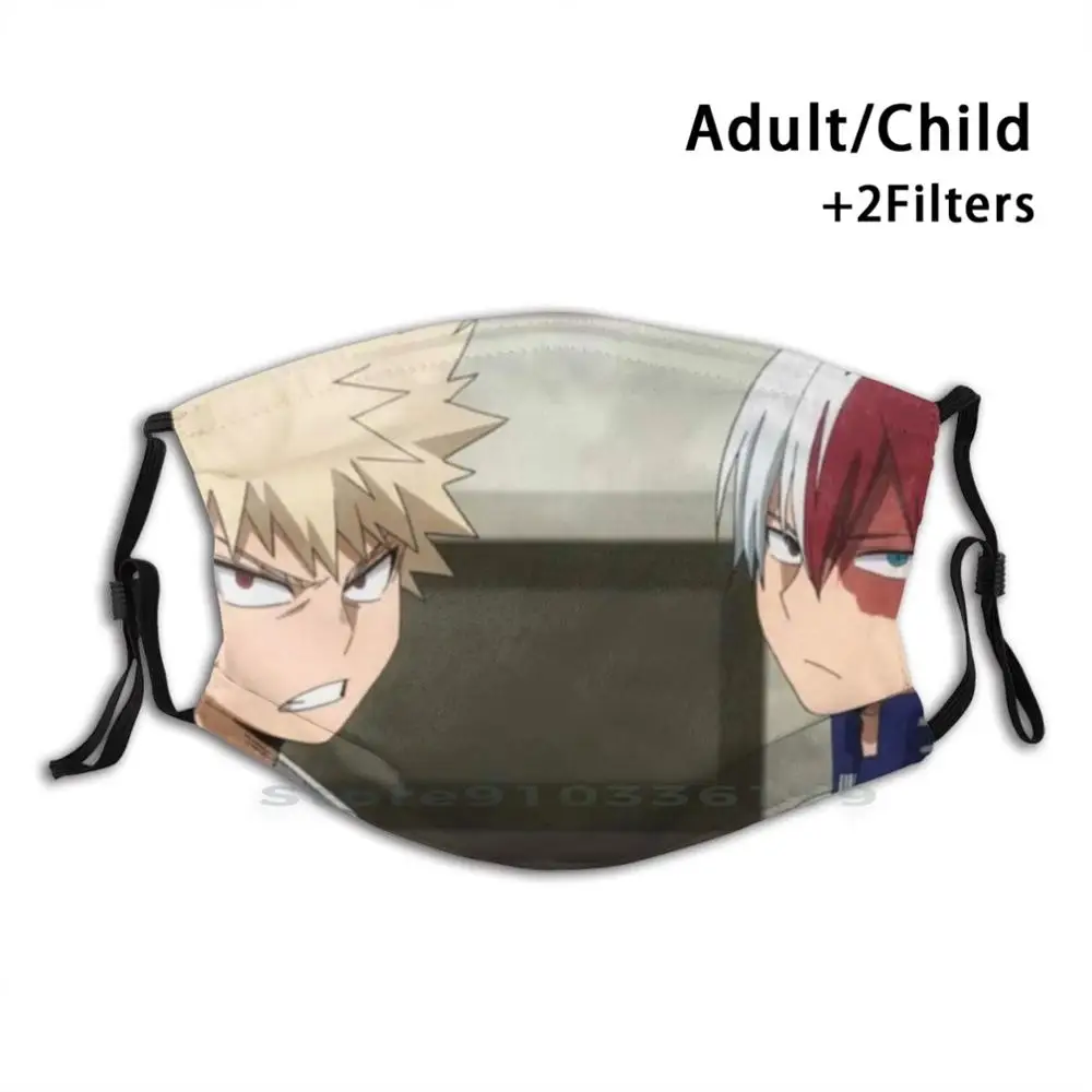 

Bakugou & Todoroki Print Reusable Pm2.5 Filter DIY Mouth Mask Kids Katsuki Bakugou Bakugou Bakugo Katsuki Katsuki Bakugo Shoto