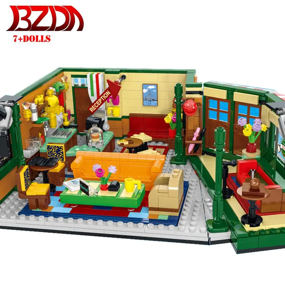 BZDA Friends Центральный парк креативное кафе 1228 шт. набор моделей дома строительные