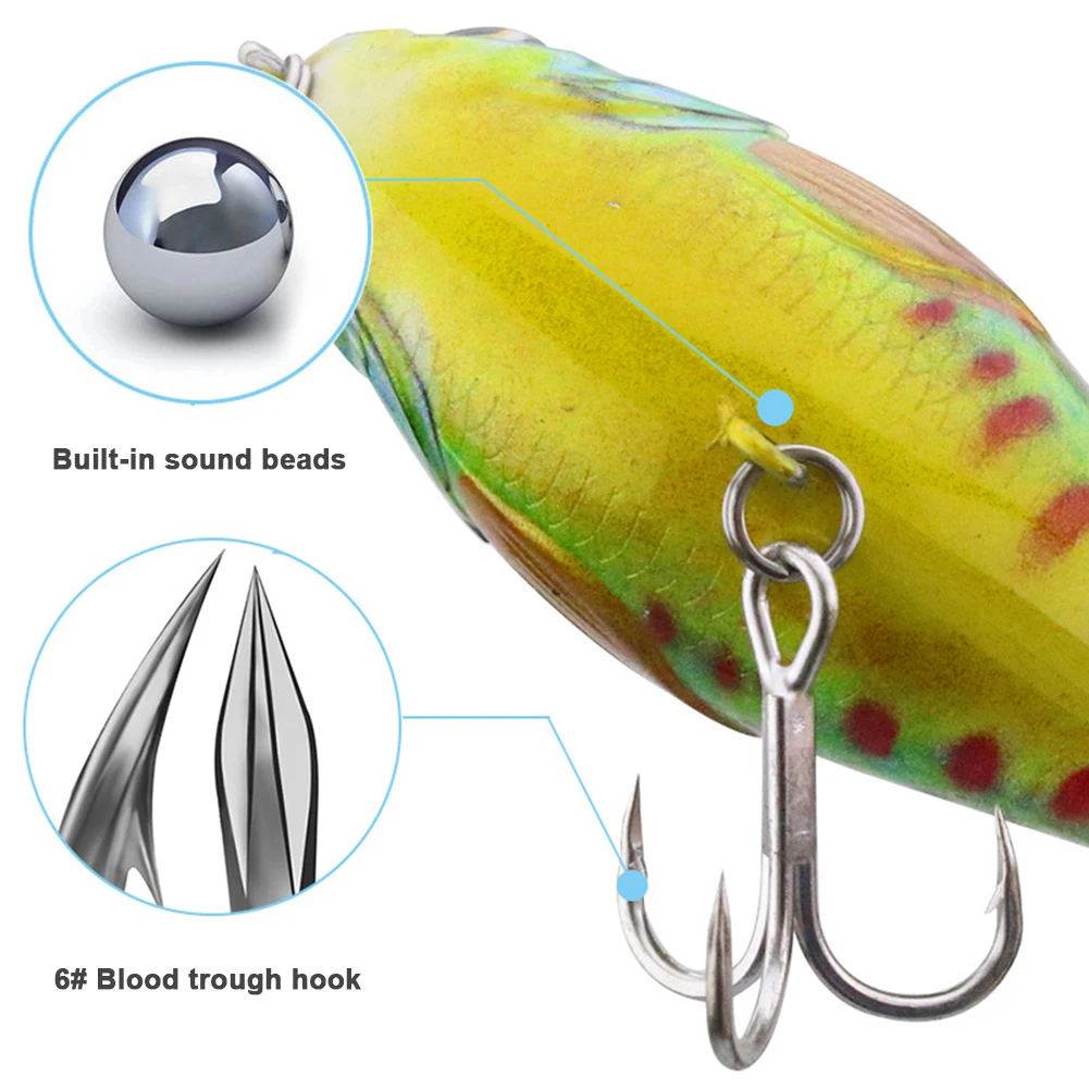 

5pcs 16.5g 6cm Wobblers Fishing Lures Crankbait Artificial Hard Fish Baits