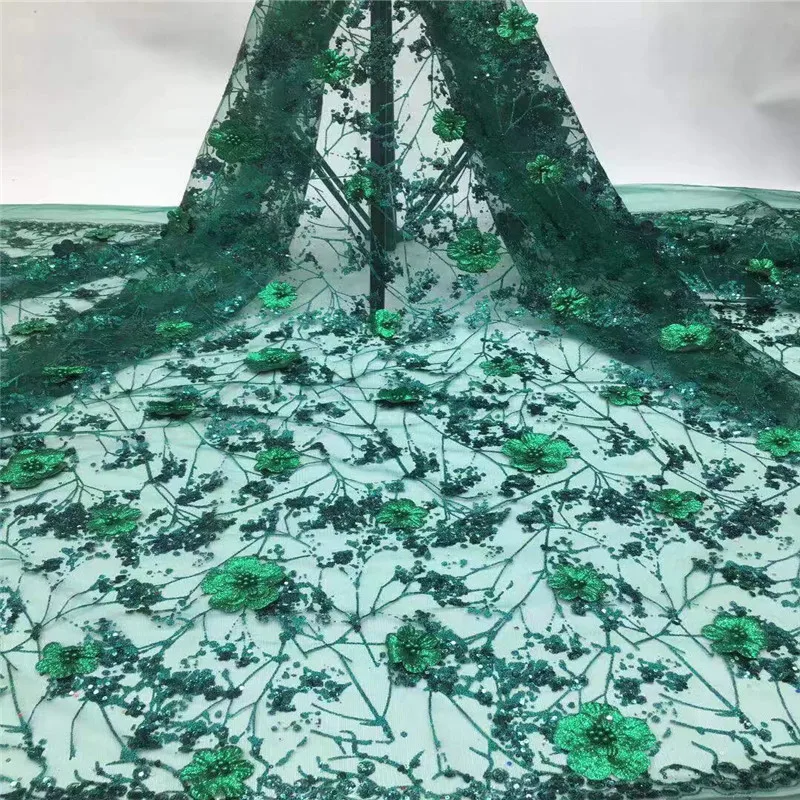 Красные африканские бусины кружевная ткань высокое качество французский тюль