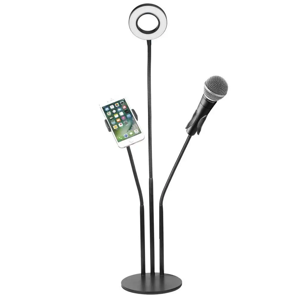 Подставка для телефона с заполняющим светом держатель креплением микрофона