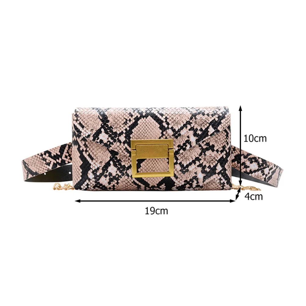 

Hot Sale Handbags Skillful Manufacture Women Leather Fanny Waist Pack Serpentine Shoulder Crossbody Bags Money Pouch