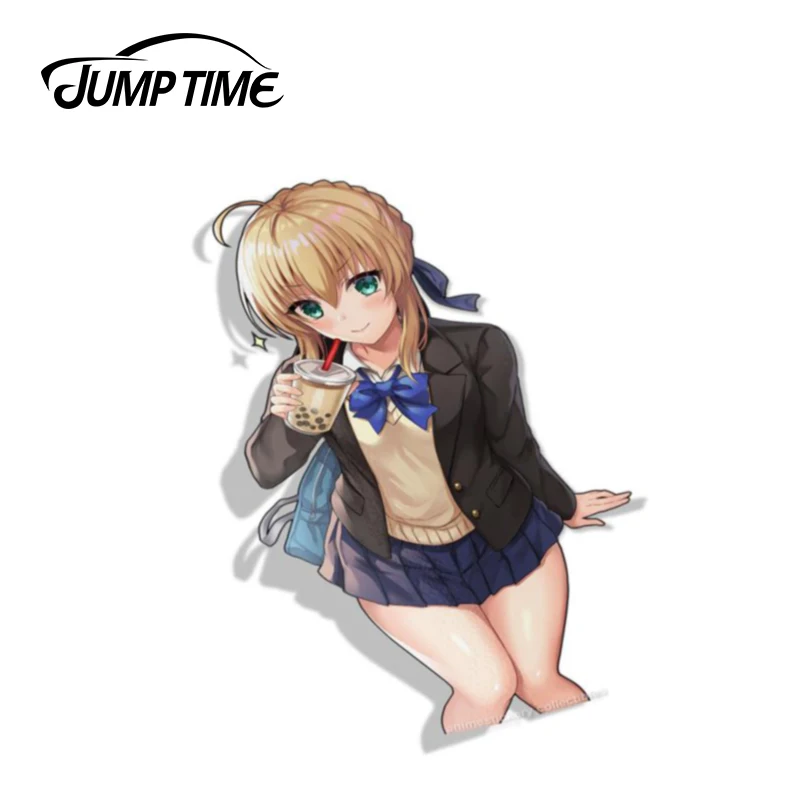 Время скачка 13 см x 7 4 Fate Stay Night Saber Boba сексуальная девушка аниме стикер на бампер