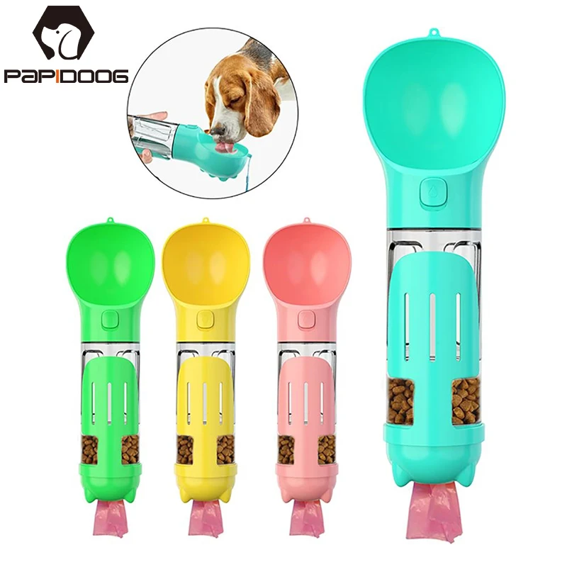 3 в 1 Портативный собака бутылка для воды маленький большой собаки путешествия