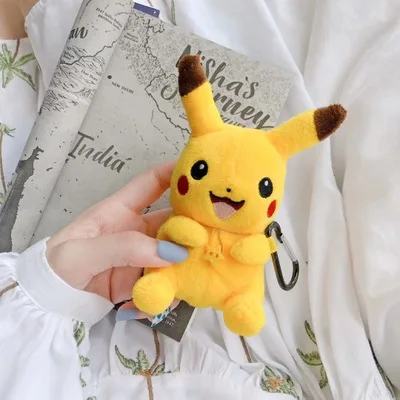 CP080 Чехол Pompom Pokemon для Airpods 2 милые плюшевые куклы Пикачу защитный чехол для Apple Airpods Беспроводные наушники с крючком - Цвет: CP080