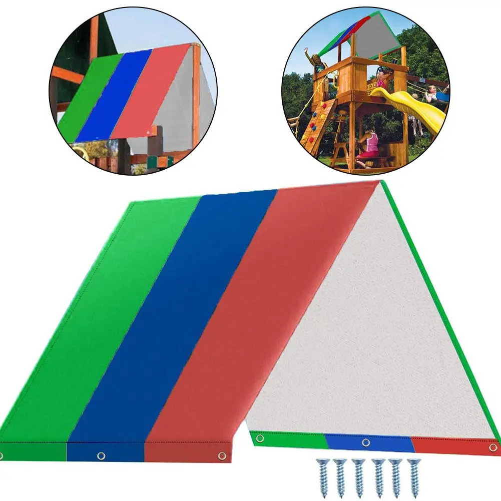 

Outdoor Easy Install Swingset Shade Kids Tarp Sunshade Playground Roof Canopy Snow Proof Warehouse Waterproof Cover