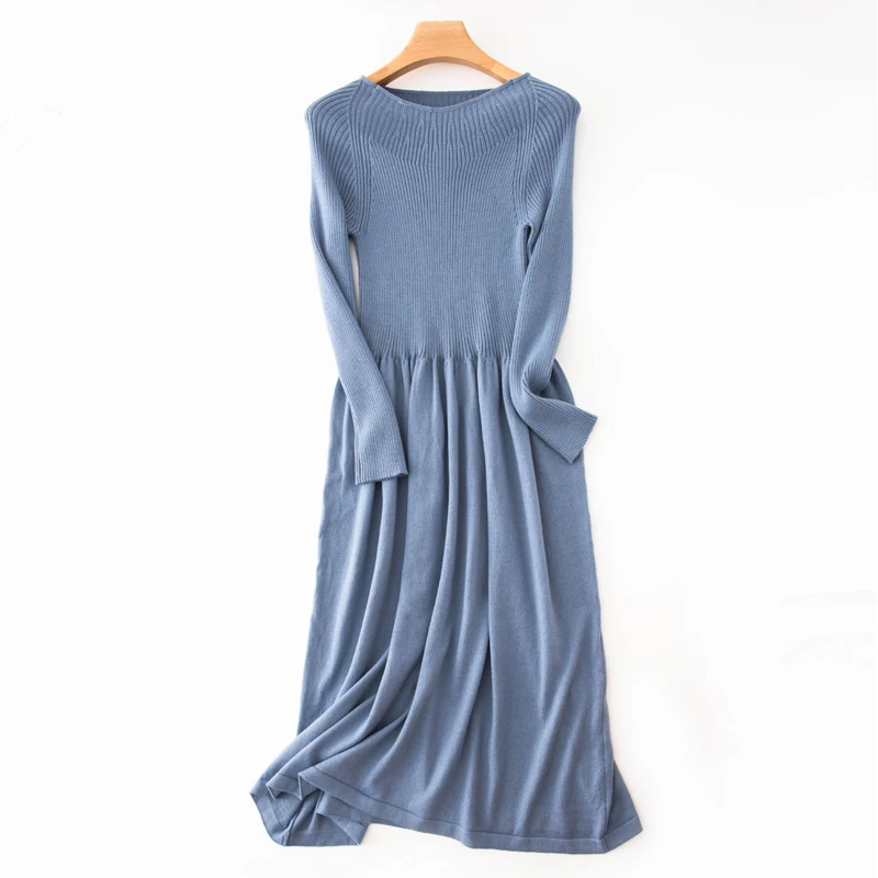 Женская облегающая сексуальная юбка-свитер из кашемира и шерсти вязаные