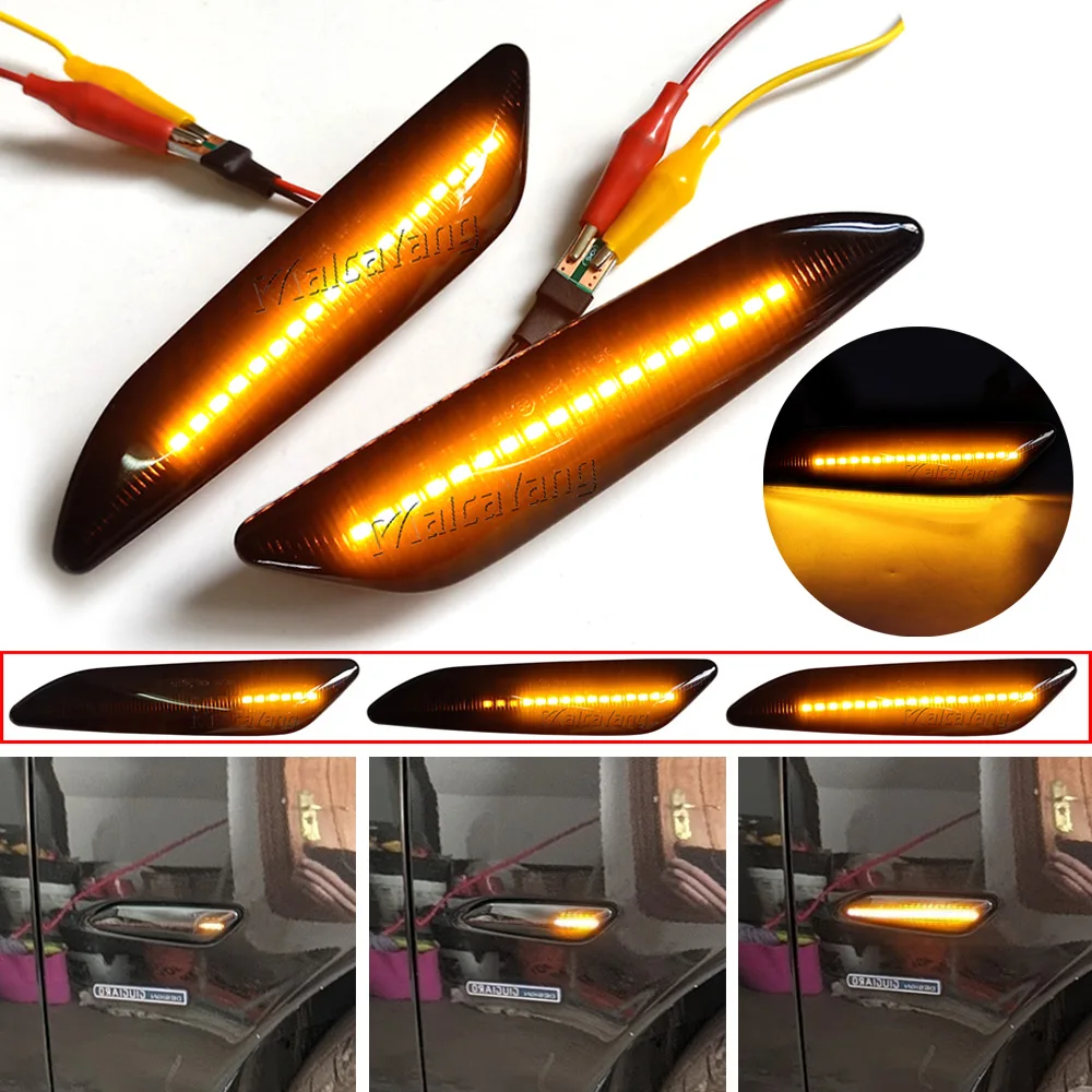 

2 шт., динамические светодиодные боковые указатели поворота для Alfa Romeo 147/156 Fiat Tipo Lancia Delta 3 Ypsilon Canbus