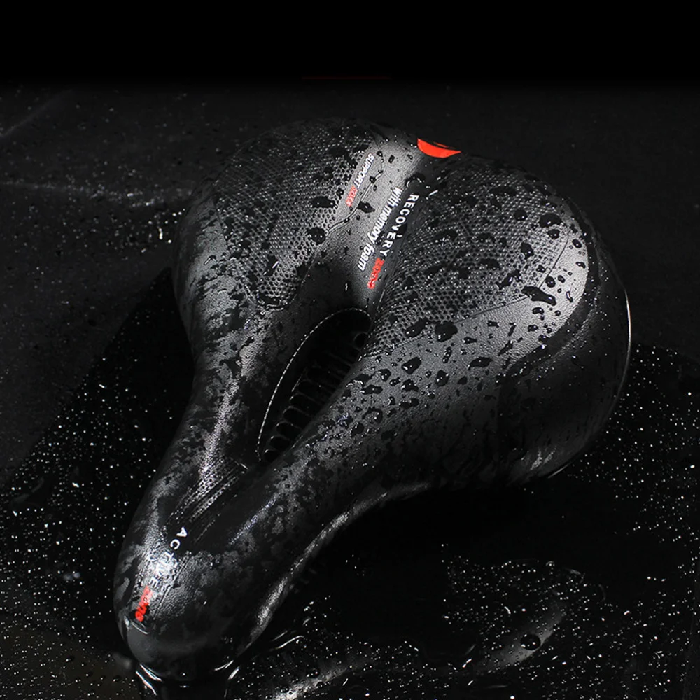 

Bike Seat Absorbing Comfortable Wide Padded Replacement Saddle with Suspension Design