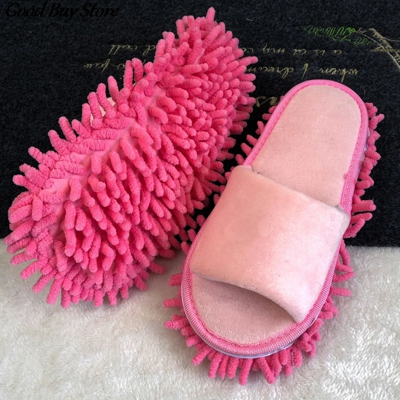 

1 Pair Foot Cleaner Slipper House Floor Cleaning Shoes Bedroom Home Cleanning Tools Unisex Soft Plush Winter Mop Slippers Casual