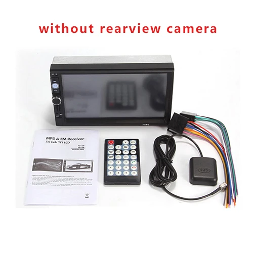 GPS MP5 NO CAM Автомобильный семейный 2 Din автомобильный радиоприемник 7 дюймов HD аудио MP5 мультимедийный контроллер рулевого колеса gps навигационная карта Bluetooth обратное изображение - Цвет: GPS MP5 NO CAM
