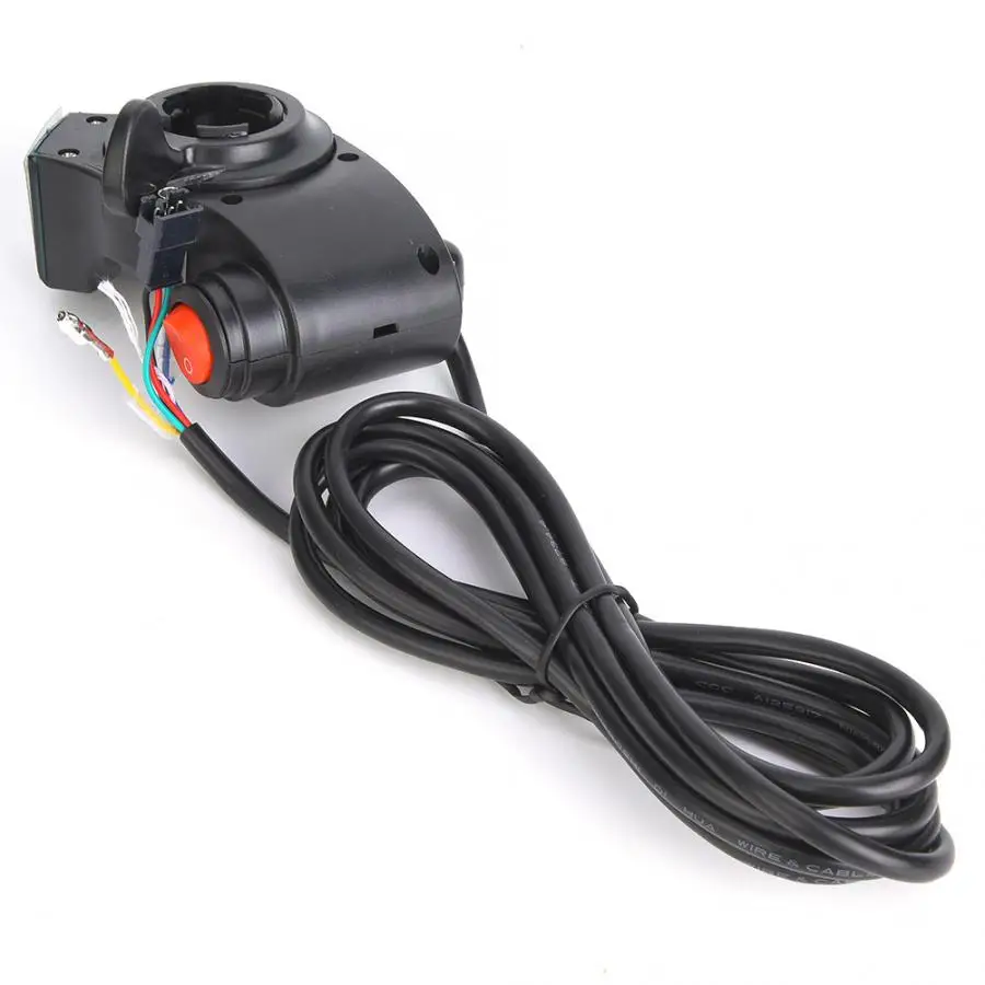 E-Bike Thumb Throttle Voltage Display Switch Handle Finger Throttle E-bike Electric Bicycle Vehicle 12V to 99V Thumb Throttle