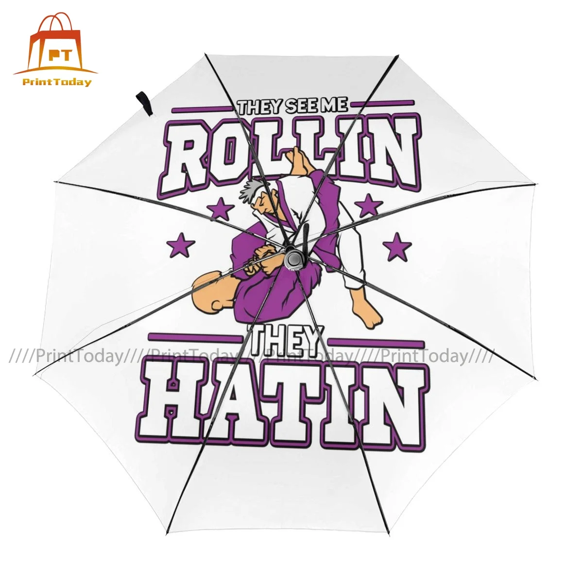 

Jiu Jitsu Umbrella Windproof Outside Umbrella Cheap Auto Painting Reinforced Umbrella