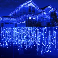 5m christmas garland curtain lights outdoor waterproof string lights droop 0 4 0 6m christmas decoration for eaves garden lights