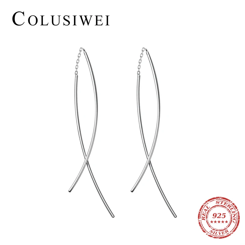 Женские серьги-подвески в виде волны из серебра 925 пробы 2020 | Украшения и