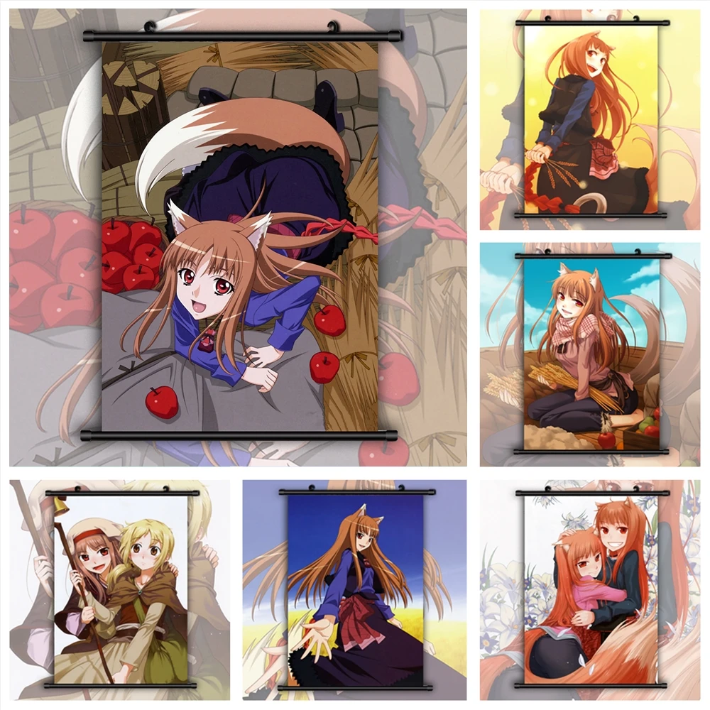 

Spice and Wolf Holo Horo Anime Canvas Painting Prints Room Decoration Pictures Living Home Decoration