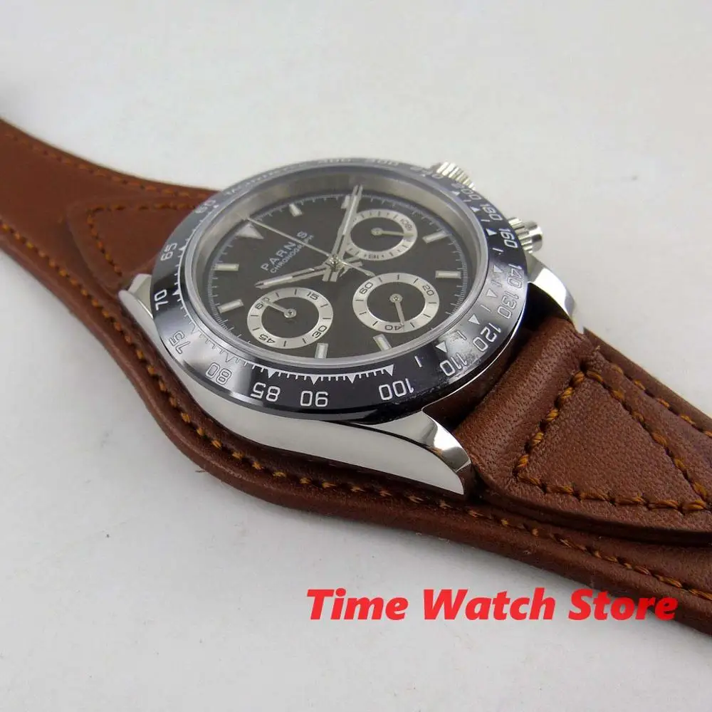 Мужские водонепроницаемые кварцевые часы с хронографом 39 мм|Кварцевые мужские