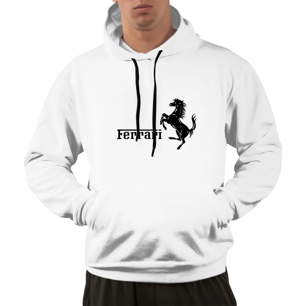 

Men's Women's 3D Italian Ferrari Logo Hoodie Fashion Casual Long Sleeve Loose Sweatshirt Spring and Autumn Street Pullover