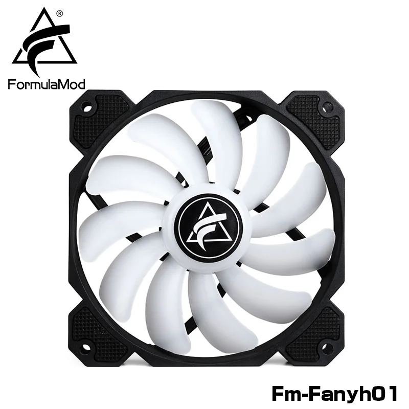 FormulaMod Fm-Fanyh01 120mm PWM Fan 5v 3Pin RGB Multipurpose Radiator Cooler Hydraulic Bearing 11 Large-size Blades - Цвет лезвия: Fm-Fanyh01