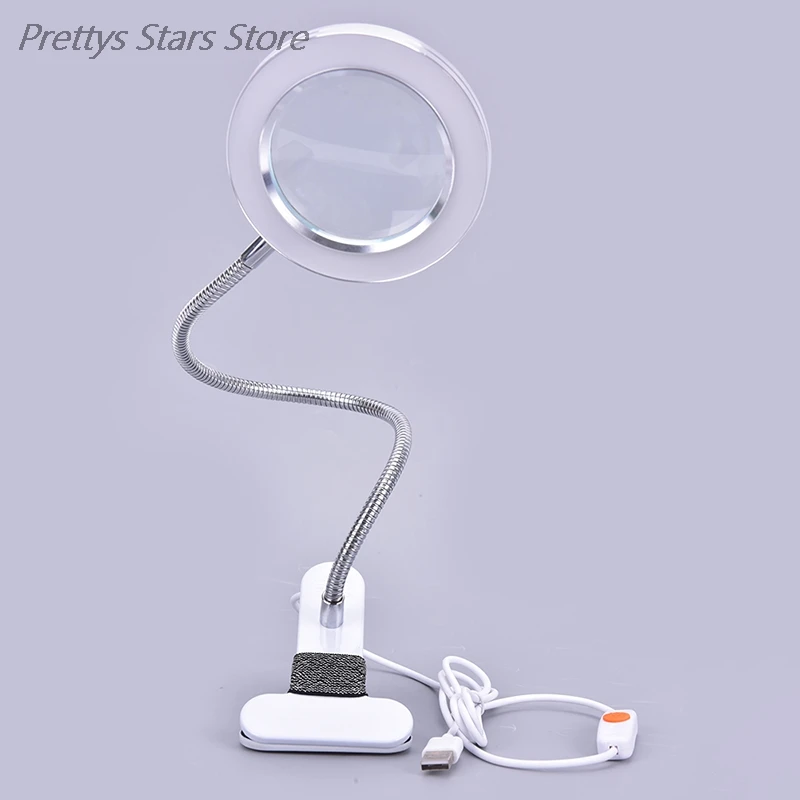 

1PC LED Beauty Embroidery Lamp USB Plug-in Small Desk Table Light Warm Light Eye Protection Loupe Magnifier Tattoo Nail Art