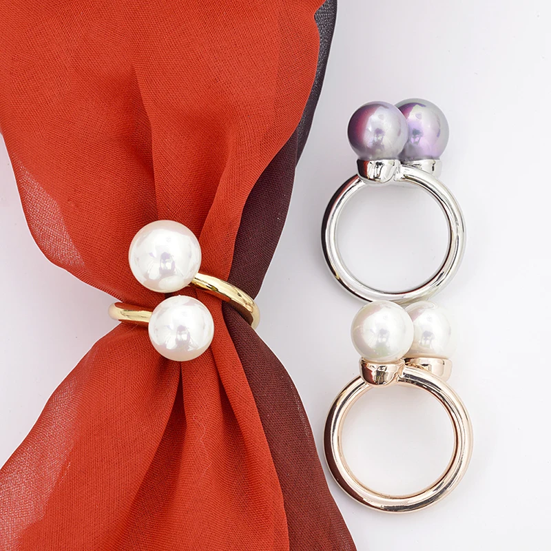 Модная простая высококачественная брошь на шарф с жемчугом из сплава цвета