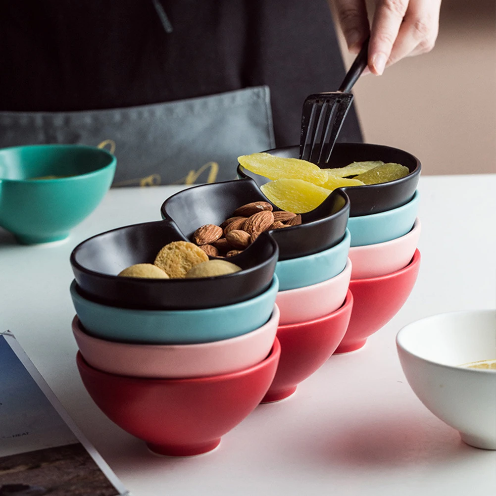 Круглая керамическая миска контейнер для хранения фруктовых блюд мини посуда