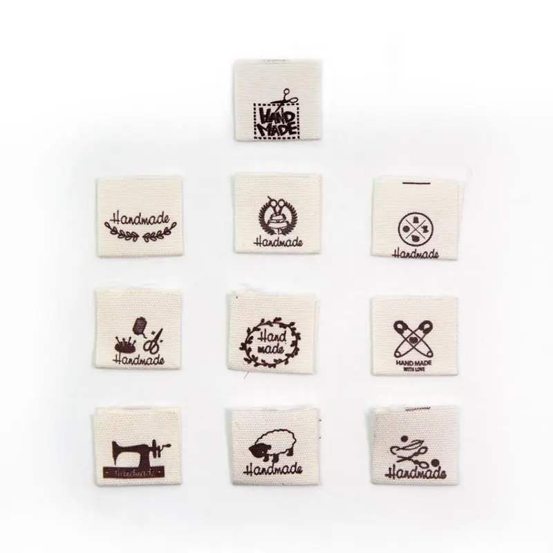 Этикетки для одежды ручной работы 50 шт./компл. этикетки из органического хлопка